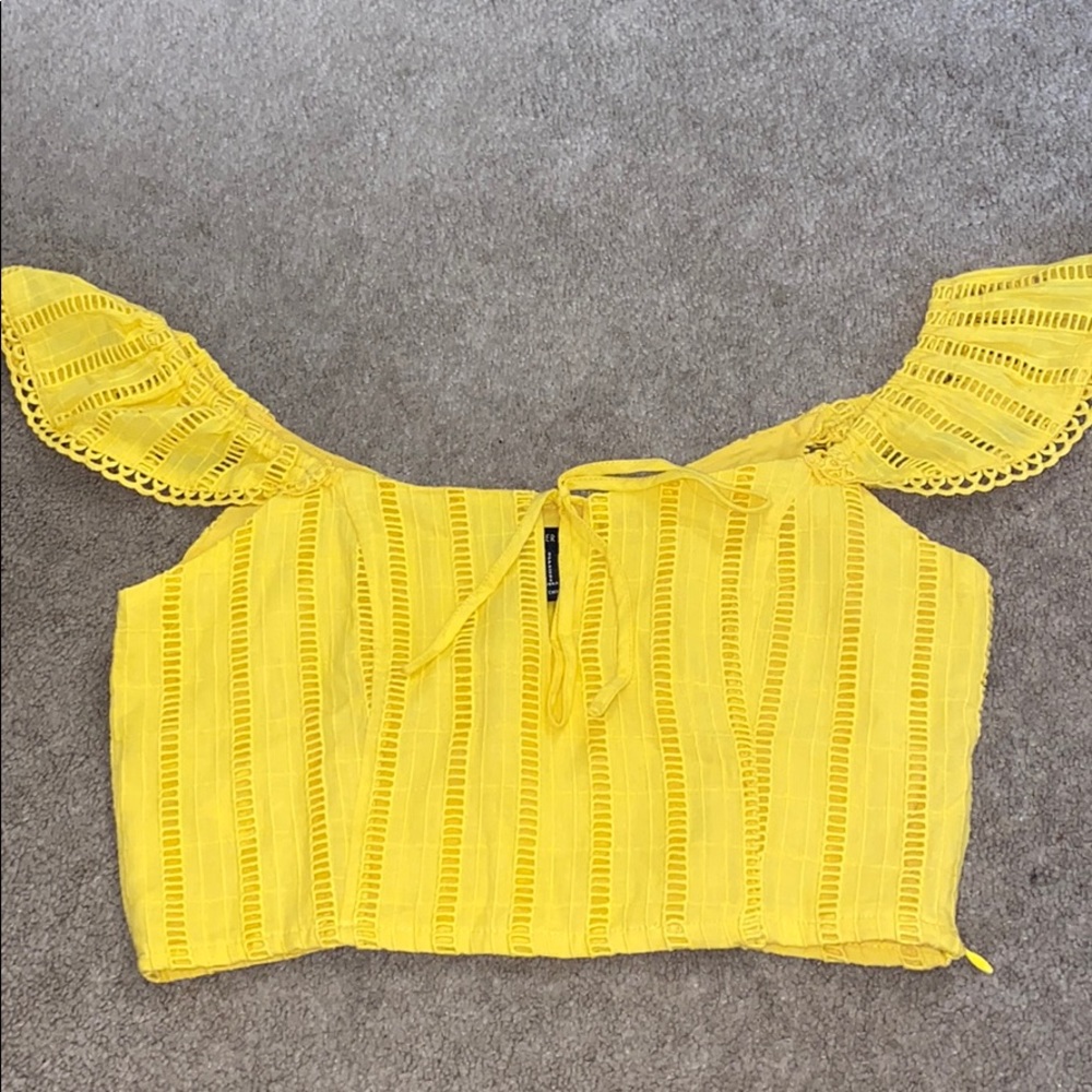 Eyelet cropped top